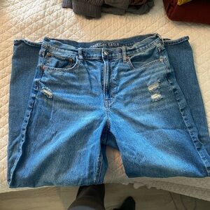 American Eagle Distressed Baggy Jeans